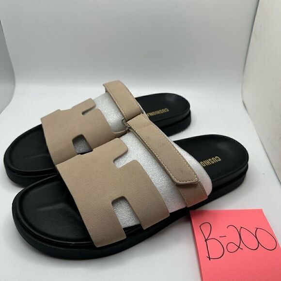 CUSHIONAIRE Women's Lotto footbed sandal with +Comfort 8 WIDE SAND - Picture 3 of 7